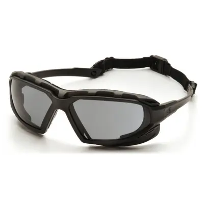 Окуляри захисні з ущільнювачем Pyramex Highlander-PLUS (gray) Anti-Fog, чорні, Чорний