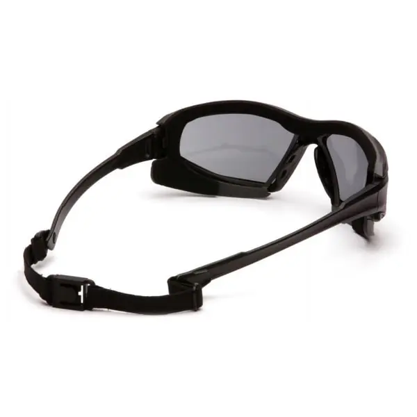 Окуляри захисні з ущільнювачем Pyramex Highlander-PLUS (gray) Anti-Fog, чорні, Чорний