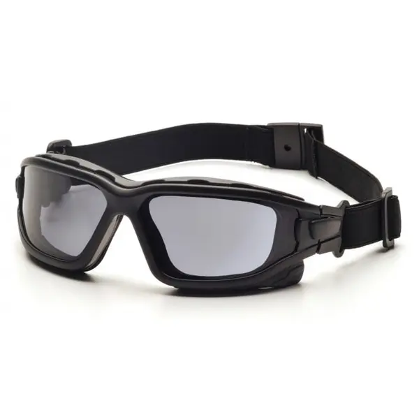 Окуляри захисні з ущільнювачем Pyramex i-Force Slim (gray) Anti-Fog, чорні, Чорний