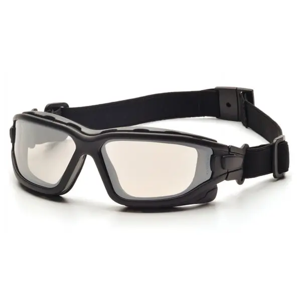 Окуляри захисні з ущільнювачем Pyramex i-Force Slim (indoor/outdoor mirror) Anti-Fog, дзеркальні напівтемні, Чорний