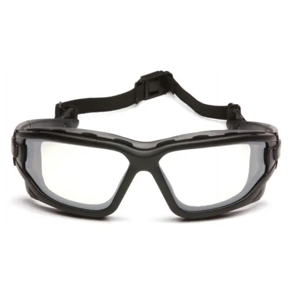 Окуляри захисні з ущільнювачем Pyramex i-Force Slim (indoor/outdoor mirror) Anti-Fog, дзеркальні напівтемні, Чорний