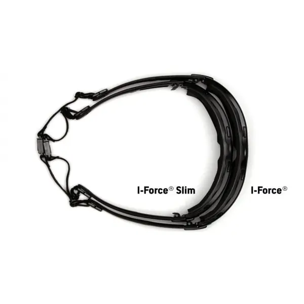 Окуляри захисні з ущільнювачем Pyramex i-Force Slim (indoor/outdoor mirror) Anti-Fog, дзеркальні напівтемні, Чорний