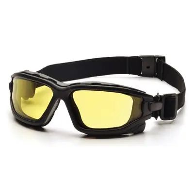 Очки защитные с уплотнителем Pyramex i-Force XL (Anti-Fog) (amber) желтые, Черный