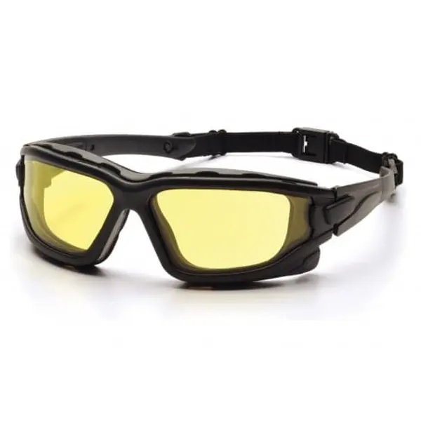 Окуляри захисні з ущільнювачем Pyramex i-Force XL (amber) Anti-Fog, жовті, Чорний