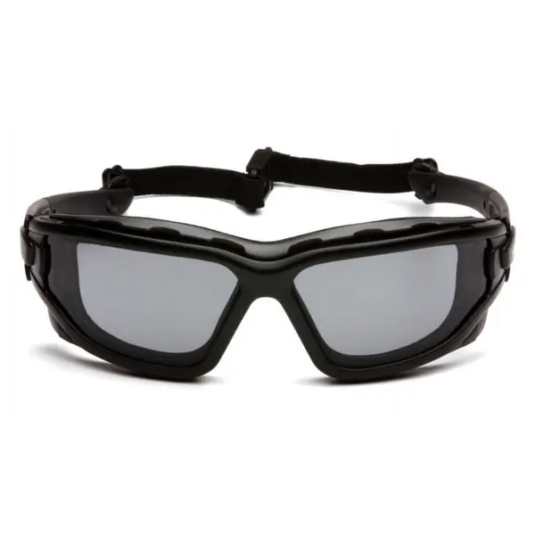 Окуляри захисні з ущільнювачем Pyramex i-Force XL (gray) Anti-Fog, чорний, Чорний