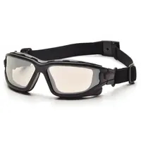 Окуляри захисні з ущільнювачем Pyramex i-Force XL (indoor/outdoor mirror) Anti-Fog, дзеркальні напівтемні, Чорний