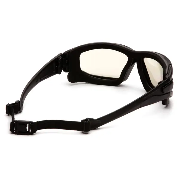 Окуляри захисні з ущільнювачем Pyramex i-Force XL (indoor/outdoor mirror) Anti-Fog, дзеркальні напівтемні, Чорний
