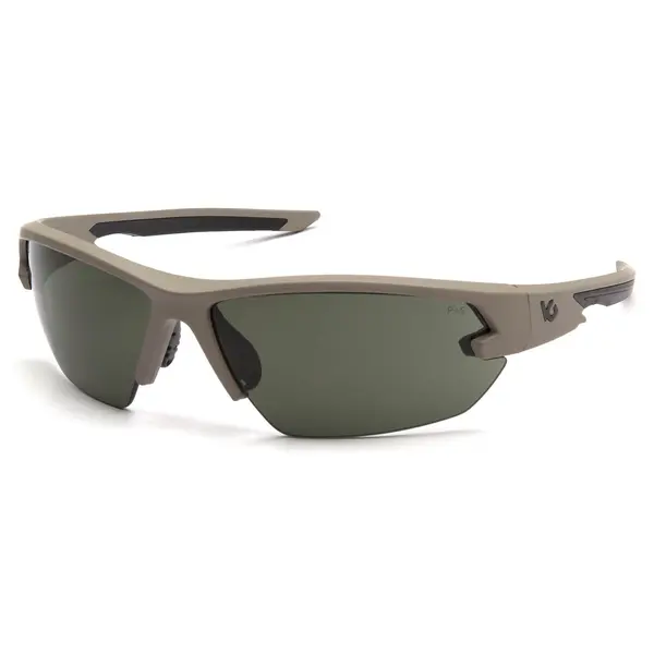 Окуляри захисні Venture Gear Tactical Semtex 2.0 Tan (forest gray) Anti-Fog, чорно-зелені в пісочній оправі, Коричневий