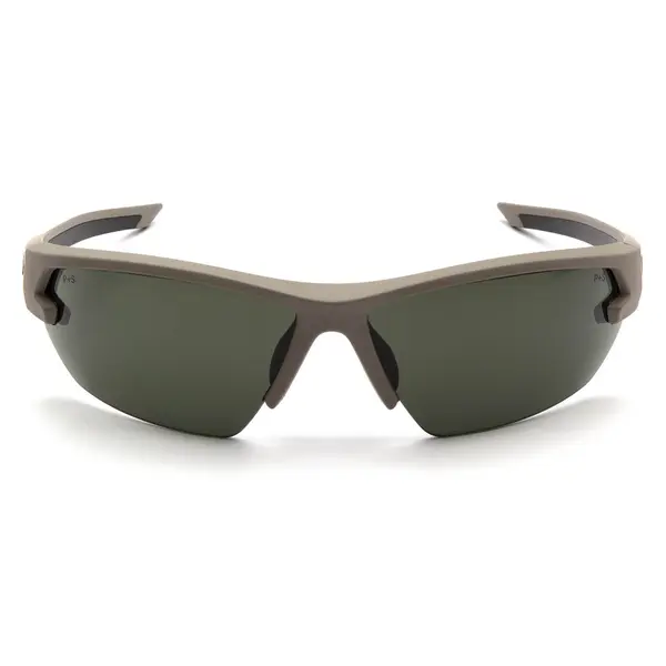 Окуляри захисні Venture Gear Tactical Semtex 2.0 Tan (forest gray) Anti-Fog, чорно-зелені в пісочній оправі, Коричневий