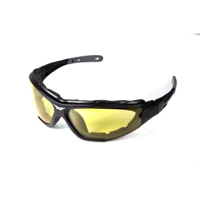 Очки защитные фотохромные Global Vision Shorty Photochromic (yellow) Anti-Fog, желтые фотохромные, Черный
