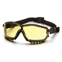 Очки защитные с уплотнителем Pyramex V2G (amber) Anti-Fog, желтые, Черный
