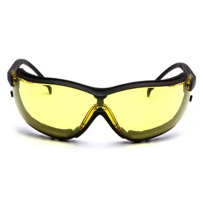 Очки защитные с уплотнителем Pyramex V2G (amber) Anti-Fog, желтые, Черный