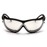 Окуляри захисні з ущільнювачем Pyramex V2G (indoor/outdoor mirror) Anti-Fog, дзеркальні напівтемні, Чорний