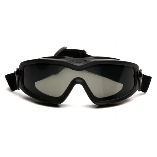 Окуляри захисні з ущільнювачем Pyramex V2G-Plus (XP) (gray) Anti-Fog, чорні, Чорний