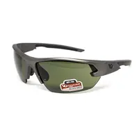 Защитные очки Venture Gear Tactical Semtex 2.0 Gun Metal (forest gray) Anti-Fog, чёрно-зелёные в оправе цвета "тёмный металлик", Черный