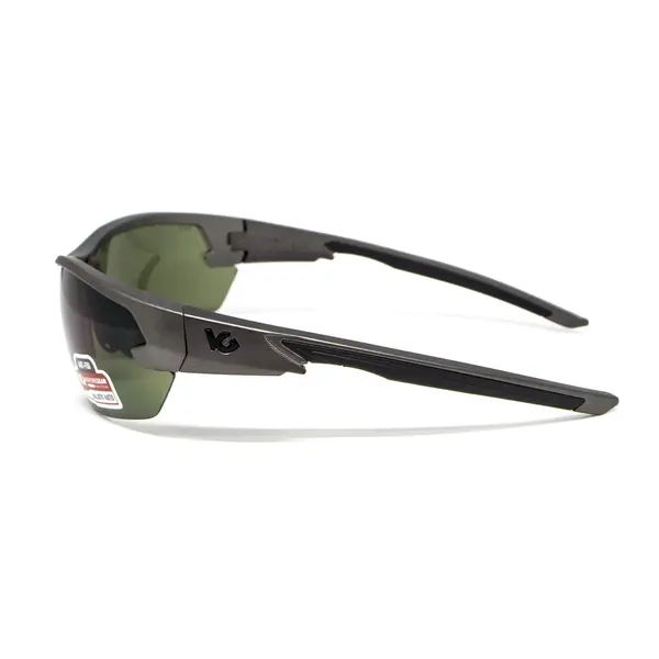 Захисні окуляри Venture Gear Tactical Semtex 2.0 Gun Metal (forest gray) Anti-Fog, чорно-зелені в оправі кольору "темний металік", Чорний