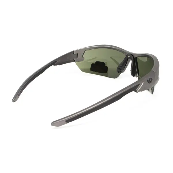 Захисні окуляри Venture Gear Tactical Semtex 2.0 Gun Metal (forest gray) Anti-Fog, чорно-зелені в оправі кольору "темний металік", Чорний