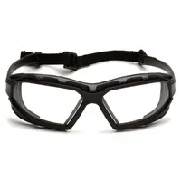 Окуляри захисні з ущільнювачем Pyramex Highlander-Plus (clear) Anti-Fog, прозорі, Чорний