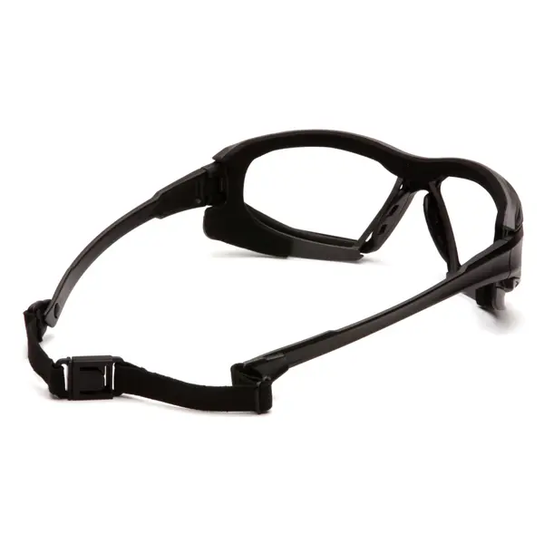 Окуляри захисні з ущільнювачем Pyramex Highlander-Plus (clear) Anti-Fog, прозорі, Чорний