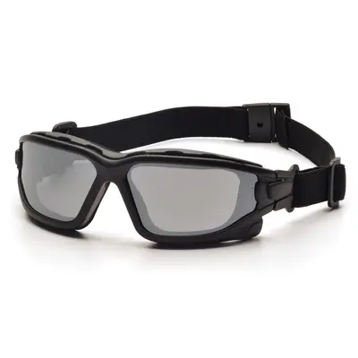 Окуляри захисні з ущільнювачем Pyramex i-Force Slim (silver mirror) Anti-Fog, дзеркальні сірі, Чорний