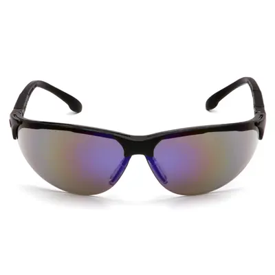 Очки защитные открытые Pyramex Rendezvous (blue mirror) зеркальные синие, Черный