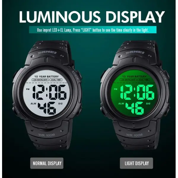 Skmei Neon 10 Bar Black