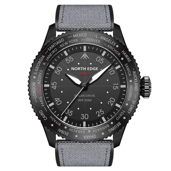 Чоловічий водостійкий тактичний годинник North Edge Mach New