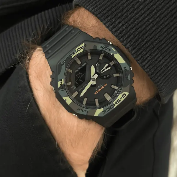 Годинник Casio G-SHOCK GA-2100SU-1AER - чорний / камо