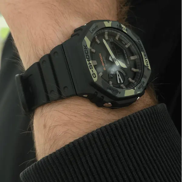 Годинник Casio G-SHOCK GA-2100SU-1AER - чорний / камо