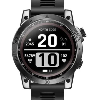 Умные смарт часы North Edge CrossFit GPS Black с компасом