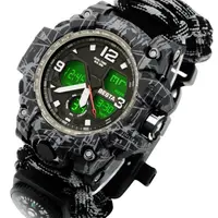 Мужские водостойкие тактические часы Besta Life Pro Grey с компасом