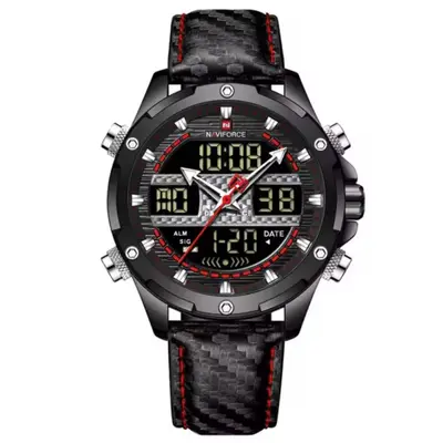 Чоловічий тактичний годинник Naviforce Set Present подарунковий набір, 2 ремінці