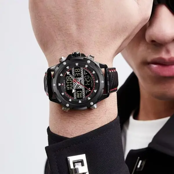 Чоловічий тактичний годинник Naviforce Set Present подарунковий набір, 2 ремінці