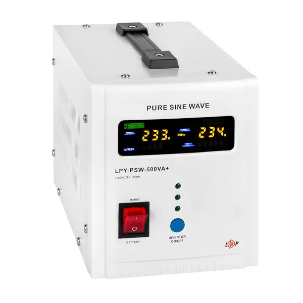 ДБЖ з правильною синусоїдою 12V LPY-PSW-500VA+ (350Вт) 5A/10A
