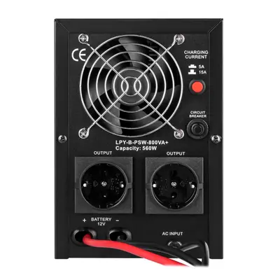 ИБП с правильной синусоидой 12V LPY-B-PSW-800VA+(560Вт) 5A/15A