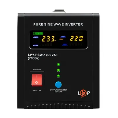 UPS LogicPower LPY-PSW-1000VA+ (700W) 10A/20A with regular sine wave 12V