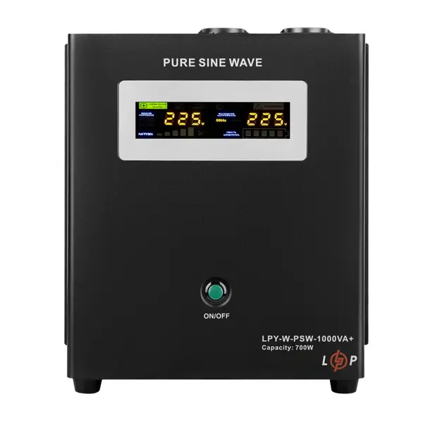 ИБП с правильной синусоидой 12V LPY-W-PSW-1000VA+(700Вт)10A/20A