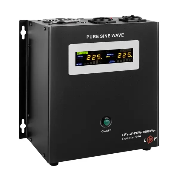 ИБП с правильной синусоидой 12V LPY-W-PSW-1000VA+(700Вт)10A/20A