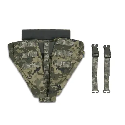 Захист паху (напашник) потрійний Kiborg з балістичним пакетом 1 клас захисту Militex Pixel
