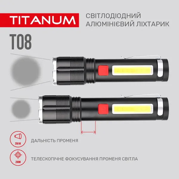 Портативний світлодіодний ліхтарик TITANUM TLF-T08 700Lm 6500K