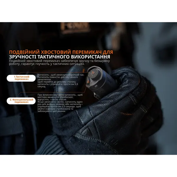 Ручний ліхтар чорний Fenix TK17