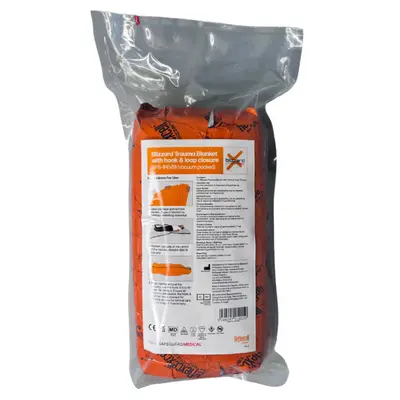 Термоковдра Blizzard Trauma Blanket with Hook & Loop Closure - оранжевий