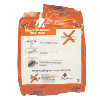 Термоковдра Blizzard EMS Trauma Blanket - Помаранчева - Vacuum Packed