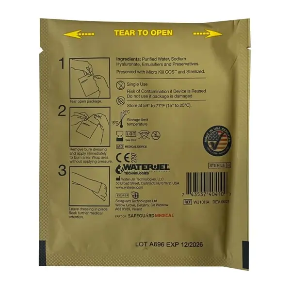 Противоожоговая повязка Water-Jel Military Tactical Burn Dressing 10 см х 10 см
