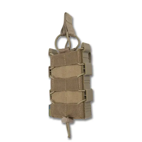 Жорсткий посилений тактичний підсумок Kiborg GU Single Mag Pouch Coyote