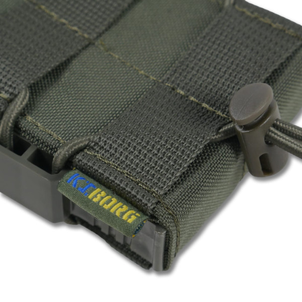 Жорсткий посилений тактичний підсумок Kiborg GU Single Mag Pouch Khaki