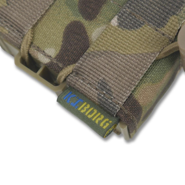 Жорсткий посилений тактичний підсумок Kiborg GU Single Mag Pouch Multicam