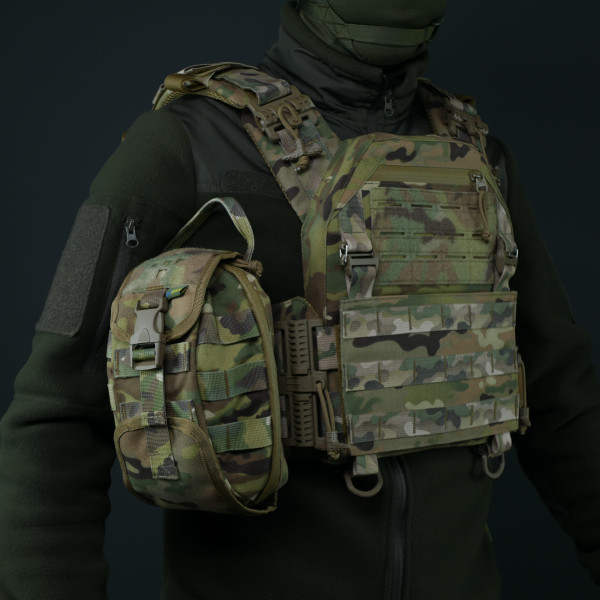 Подсумок-аптечка (быстрый сброс) Kiborg GU Cordura Multicam