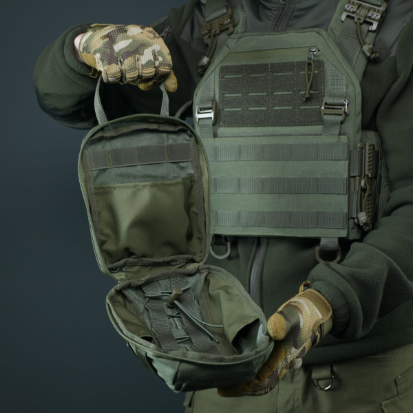 Подсумок-аптечка (быстрый сброс) Kiborg GU Cordura Khaki