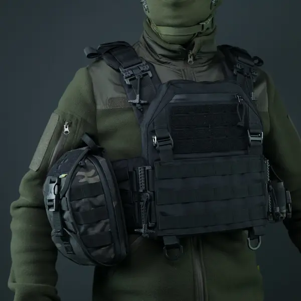 Підсумок-аптечка (швидкий скид) Kiborg GU Cordura Black Multicam
